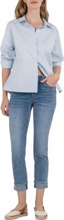 Kut from the Kloth Amy Crop Straight Leg Jeans In Kindness