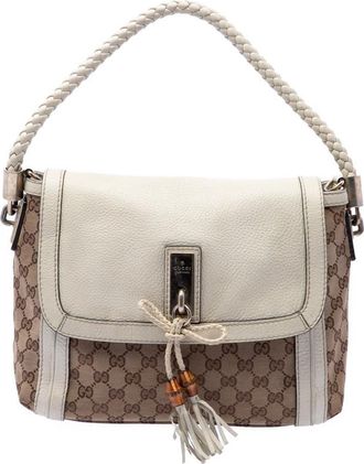 Gucci Pre-owned Gucci GG Canvas Bella Flap Satchel Ladies 22ILHBBDWRMO2YH6