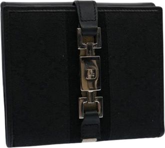 Gucci Pre-owned Wallets, female, Black, Size: ONE SIZE Pre-owned Canvas Wallet