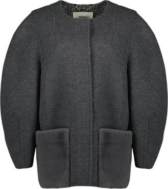 Fendi Dames, Truien, Grijs, Maat: XS Wol