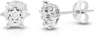 Vir Jewels 1/12 cttw Lab Grown Diamond Composite Earrings in Sterling Silver With Push Backs For Women