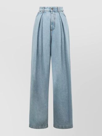 Giuseppe Di Morabito high-rise pleated wide-leg jeans