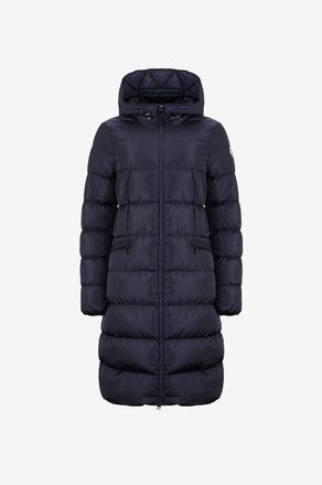 Moncler Lange taillierte Daunenjacke mit Kapuze Avocette