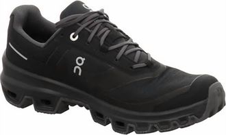 On Womens Cloudventure Waterproof Trainers Shoes In Black/rock
