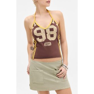 BDG 98 Halter Top in Brown at Nordstrom, Size X-Large