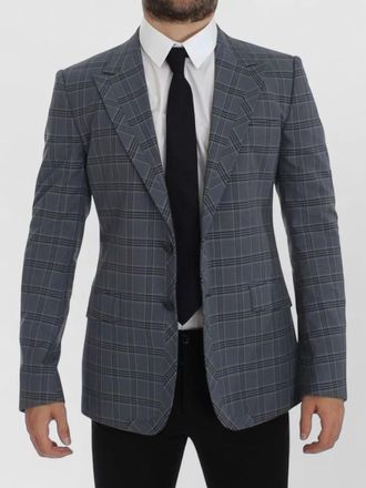 Dolce & Gabbana checked slim-fit single-breasted blazer