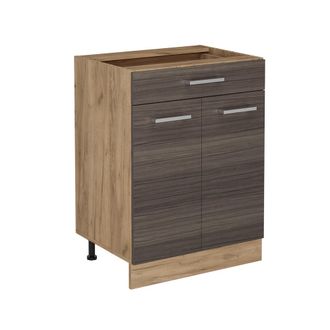 Vicco Mueble Bajo De Cocina R-line, Gris Noble, 60 Cm Con Caj&oacute;n, Sin Encimera