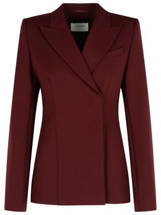Sportmax Cocco Burgundy Virgin Wool Blazer