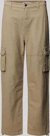 Review Cargohose mit Label-Detail in Beige, Größe XS