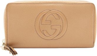 Gucci Beige Leather Soho Zip Around Wallet (Authentic Pre-Loved)