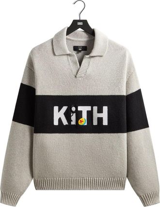 Kith x Disney Pixar Nelson Rugby Sweater Light Heather Grey KHM034429-002