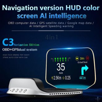 OEM Pantalla Frontal Para Autom&oacute;vil, Navegaci&oacute;n Gps Digital, Veloc&iacute;metro, Proyector, Obd2, Sistema De Doble Pantalla Con Hora/direcci&oacute;n/altitud/kilometraj