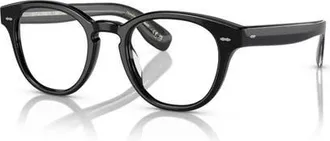 Oliver Peoples 50mm Round optical glasses in Black at Nordstrom
