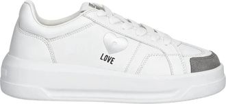 Love Moschino Schoenen > Sneakers - Dames - Sneakers - Wit - 39 EU - Leer - Schoenen
