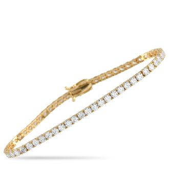 Luxury Bazaar 14K Yellow Gold 6.0ct Lab-Grown Diamond Tennis Bracelet LG02-123125