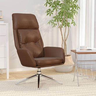 vidaXL Sill&oacute;n De Relax De Cuero Aut&eacute;ntico Marr&oacute;n Vidaxl