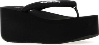 Alexander Wang Womens Jenna Thong Sandal Black Fabric