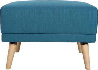 Miliboo Pouf / Poggiapiedi Tessuto Blu Ulla