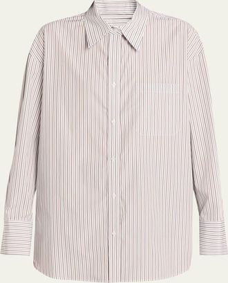 TWP Big Joe Striped Cotton Button-Front Shirt