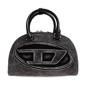 Diesel Handbags, female, Gray, Size: ONE SIZE 1DR Dome Top Handle