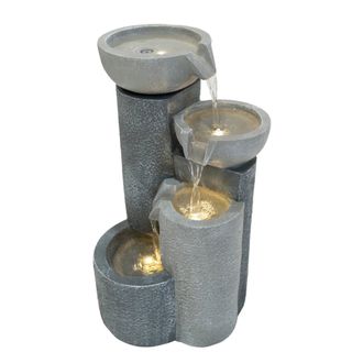 MonsterShop Electric Water Feature - Tranquil Tiers in Grey