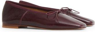 Mansur Gavriel Square Toe Ballerina Flat in Dark Oxblood at Nordstrom, Size 10.5Us
