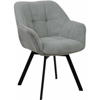 Clp Clp - Silla De Comedor Jordi Con Tapizado De Pana Gris