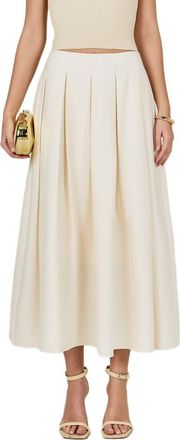endless rose Pleated Midi Skirt in Ivory at Nordstrom, Size X-Small