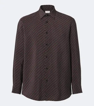 Saint Laurent Cassandre printed silk shirt