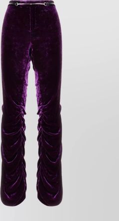 Gucci high waist velvet pant with ruched detailing