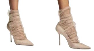 Jimmy Choo London Ballet Pink Lavish Tulle Pumps Size 39.5