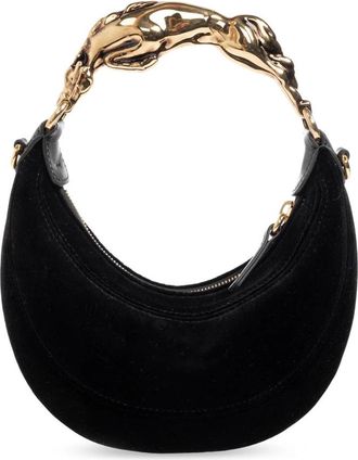 Chlo&eacute; Velvet Horse Kleine Tas - Dames - Handtassen - Zwart - ONE Size - Tassen