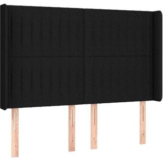 vidaXL Cabecero Con Led De Tela Negro 147x16x118/128 Cm Vidaxl