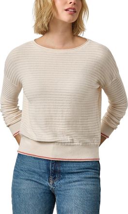Lilla P Tipped Hem Wide Neck Sweater