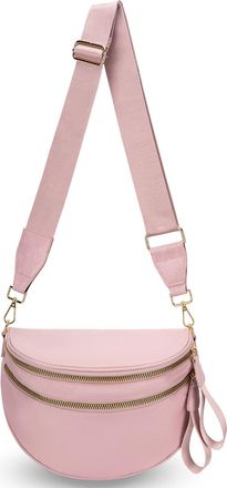 Generic Checkered Crossbody Bag for Women, 2026 Checkered Bum Bag with Spacious and Adjustable Shoulder Straps for Daily Commuting/Travel (Pink, Solid color)