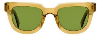Retro Superfuture Serio Rounded Rectangular Acetate Sunglasses - Yellow