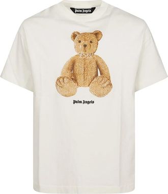Palm Angels Bear T-shirt - Heren - T-shirts - Wit - L - Katoen - Tops