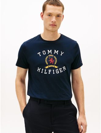Tommy Hilfiger Mens Hilfiger Crest Logo T-Shirt - Navy - XXL