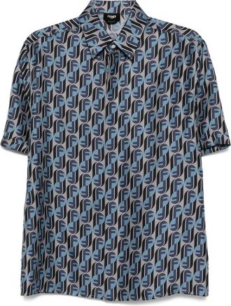 Fendi Logo-print Silk Shirt