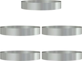 vidaXL Vidaxl - Garden Planters 5 pcs Silver 120 x 120 x 20 cm Galvanised steel