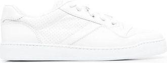 Doucal's Leren Low Top Sneakers - Heren - Sneakers - Wit - 40 EU - Leer - Schoenen