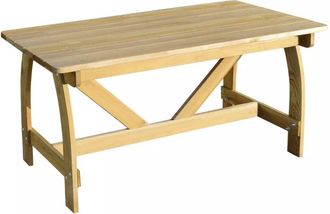 vidaXL Mesa De Jard&iacute;n De Madera De Pino Impregnada 150x74x75 Cm Vidaxl