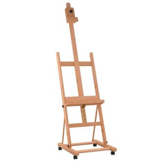 vidaXL Vidaxl - Caballete De Pintura Madera Maciza De Haya 55x53,5x178 Cm
