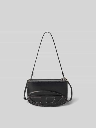 Diesel Shoulder Bag mit Logo-Applikation in Dunkelbraun, Gr&ouml;&szlig;e 1