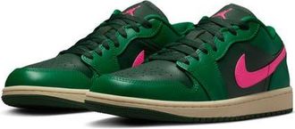 Nike Jordan Air Jordan 1 Low Sneaker in Malachite/Fir/Pink Blast at Nordstrom, Size 10.5