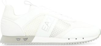 Emporio Armani Vegan Leather Low-Top Sneakers - Heren - Sneakers - Wit - 39 1/3 EU - Polyester - Schoenen