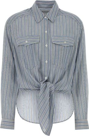 Isabel Marant Shirts, female, Blue, Size: 2XS Nath Shirt