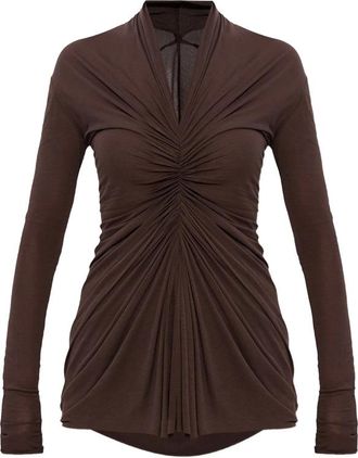 Rick Owens Draped V-neck Top