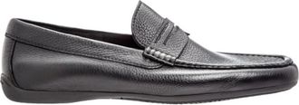 Moreschi Mocassins van hertenleer - Heren - Loafers - Zwart - 39 EU - Leer - Schoenen