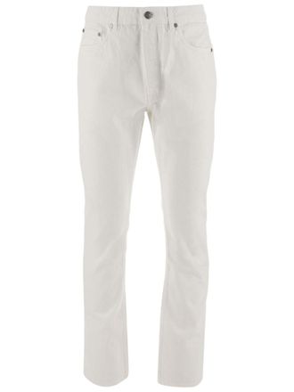 Palm Angels White Mid Rise Jeans